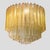 Olive Green Martellate Murano Glass Rod Pendant Light from Venini, 1960s For Sale - Image 6 of 11