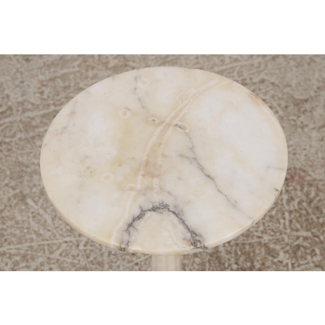 1930s Antique Italian Neoclassical Marble Column Pedestal Table For Sale - Image 5 of 13