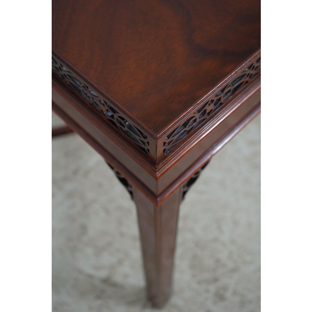 Kindel Chippendale Mahogany Tea Table For Sale - Image 12 of 15