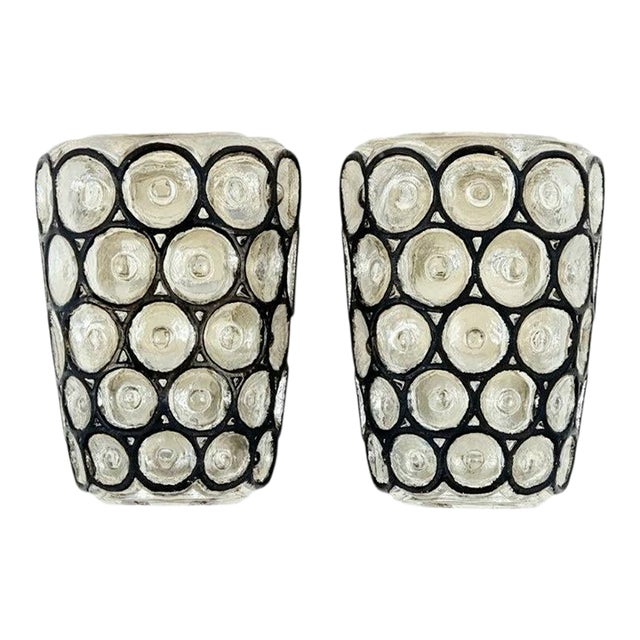 1960s Mid-Century Modern Glass Wall Light/Sconces From Limburg, Germany - a Pair For Sale