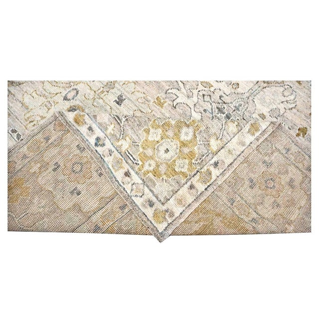 Beige 21st Century Turkish Oushak 10x14 Beige, Ivory, & Gold Handmade Area Rug #1144072 For Sale - Image 8 of 11
