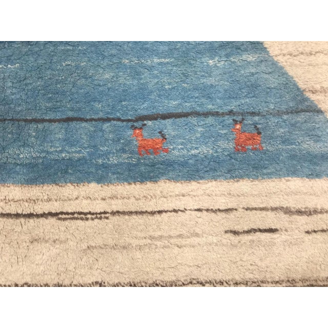 1990s Large Vintage Modern Gabbeh Rug For Sale - Image 5 of 10