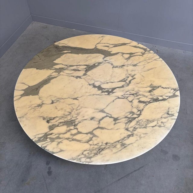 Metal Large Marble Tulip Coffee Table, 1960s For Sale - Image 7 of 13