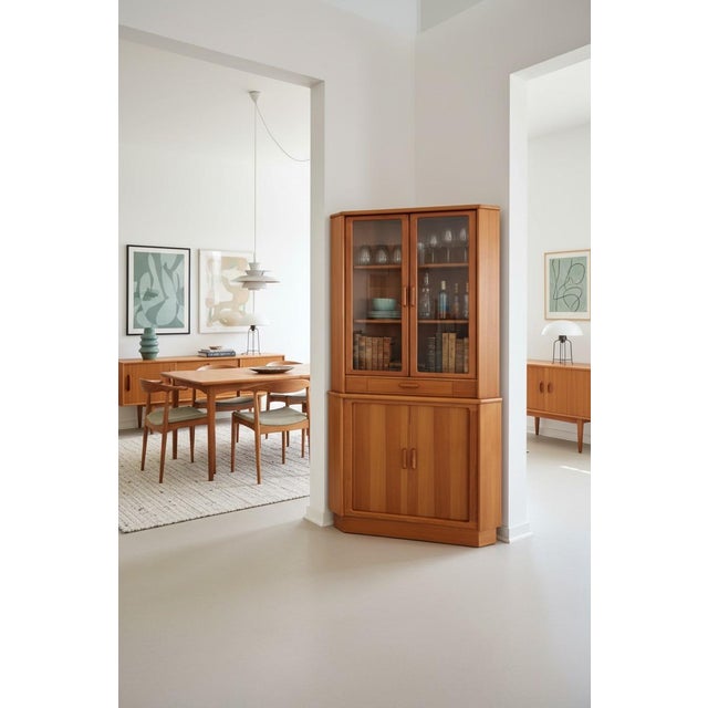 Brown Vintage Danish Corner Cabinet in Teak from Dyrlund, 1960s For Sale - Image 8 of 16