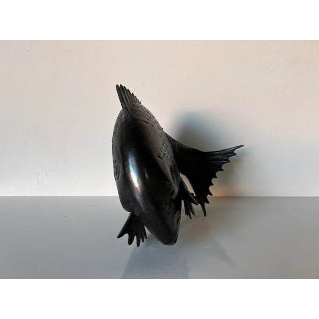 Mid-Century Modern Vintage Art Metal Fish Sculpture For Sale - Image 3 of 13