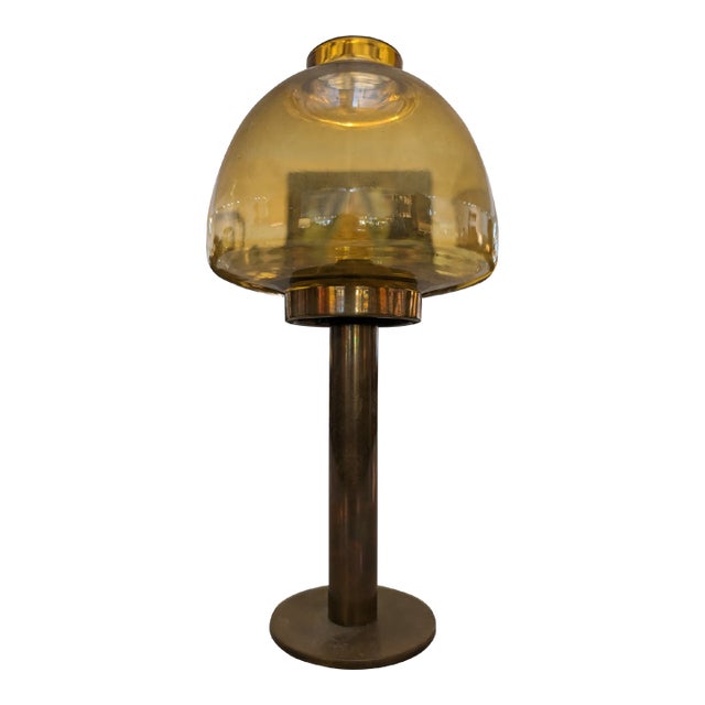 Hans Agne Jakobsson Hurricane Brass Candle Holder L102/32 Markaryd Sweden, 1960s For Sale