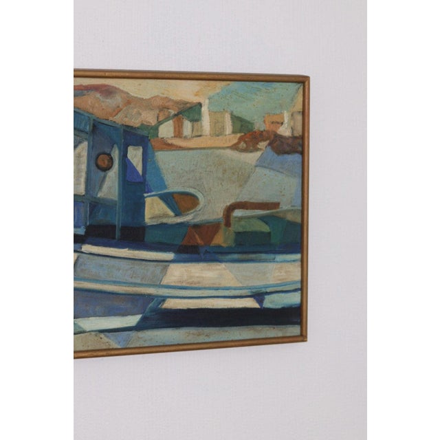Kjell Lindberg, Boats, 1960s, Oil on Canvas, Framed For Sale - Image 5 of 11