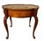 French Country 1980 Vintage Hekman Round Table With Drawer French Style Burl Mahogany For Sale - Image 3 of 12