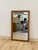 Mid-Century Modern Vintage MCM Dixie Act II Walnut Mirror, Brass Details Wall Accent, Campaign For Sale - Image 3 of 8