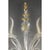 Contemporary Italian Wall Sconce in Clear Murano Glass with Gold Floral Motifs by Simoeng for Simoeng For Sale - Image 3 of 6