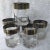 Platinum Band Rim Checkerboard Geometric Pattern Lowball Glasses-Set of 6 For Sale - Image 13 of 13