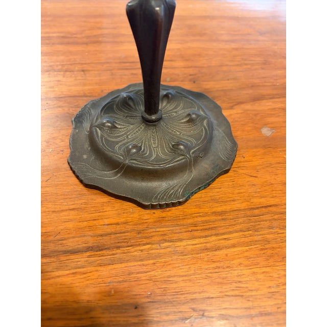Early 20th Century Early 20th Century Art Nouveau Floral Two-Light Candelabrum For Sale - Image 5 of 6