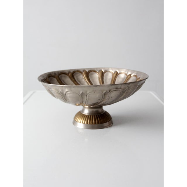 Mid 20th Century Mid Century Hollywood Regency Pedestal Bowl For Sale - Image 5 of 9