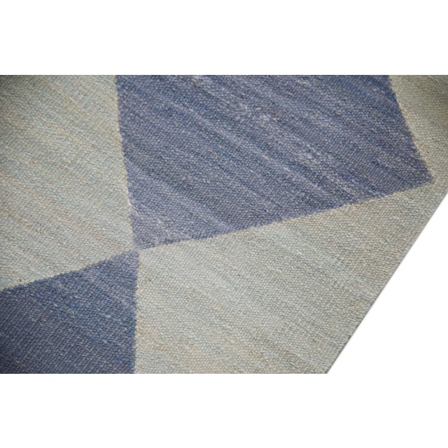 Contemporary Handmade Modern Kilim Runner 2'11" X 12'8" For Sale - Image 3 of 8