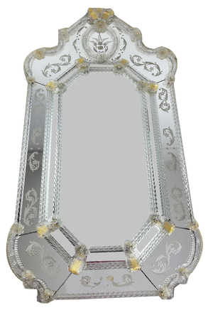 Mid-Century Venetian Murano Glass Mirror, 1960s