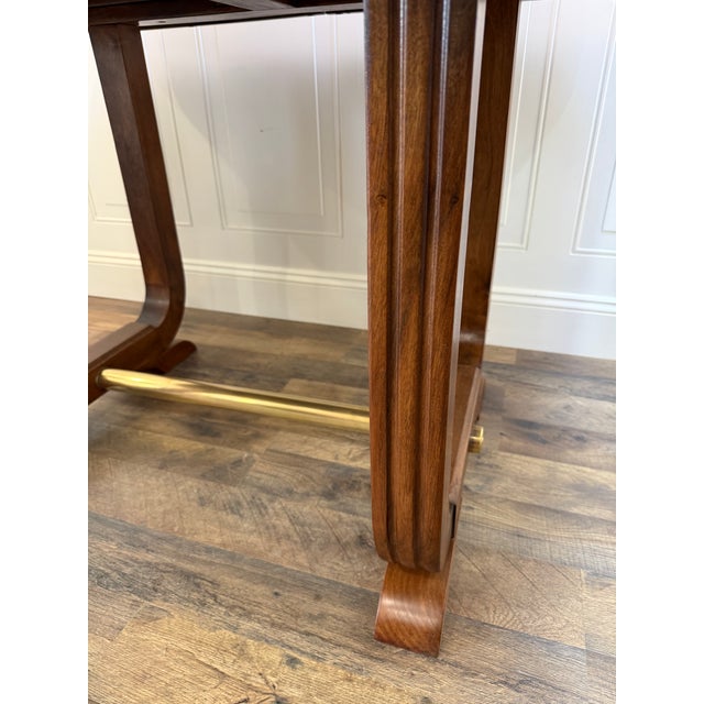 Brown French Art Deco Solid Walnut Dining Table, Circa 1930's For Sale - Image 8 of 17