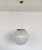 Italian Murano Glass & Brass Globe Ceiling Light with White Stripe Design from Venini, 1970s For Sale - Image 10 of 10