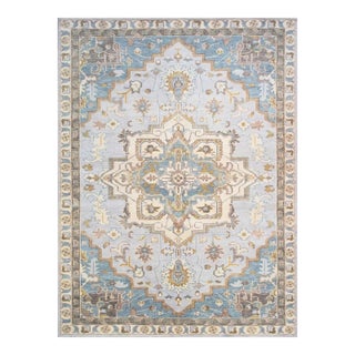 Pasargad Home Serapi L. Blue Wool Area Rug-5'11'' X 9' 1'' For Sale