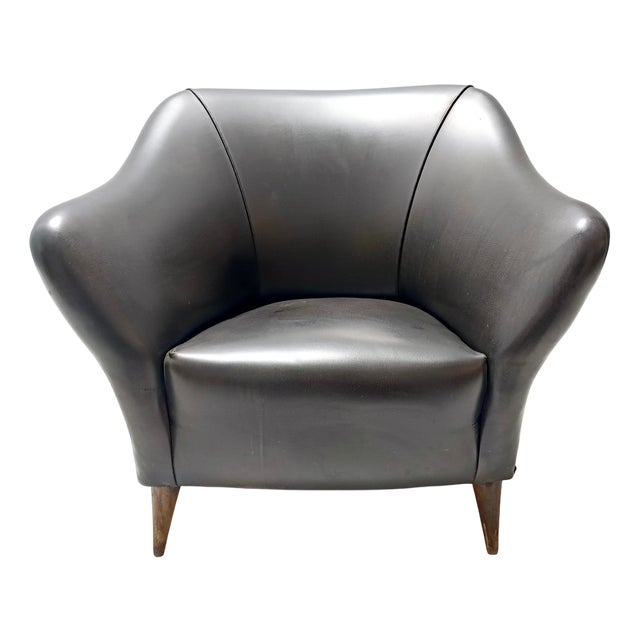 Dark Gray Chair in the style of Gio Ponti for Casa e Giardino, 1950s For Sale