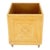 Mid-Century Modern Reed Bamboo Rattan Square Cube Shape Planter Stand on Wheels For Sale