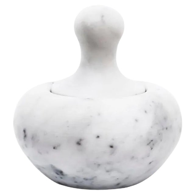 Nutcracker Pestle in White Carrara Marble For Sale