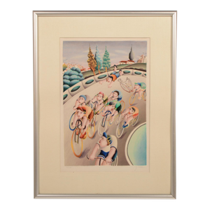 Bicycle Race Limited Edition Lithograph by Yuval Mahler