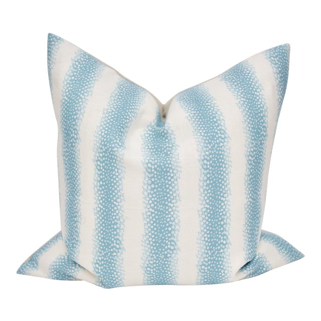 Isobel "Speckled Stripe" 25" Square Belgian Linen Pillow For Sale