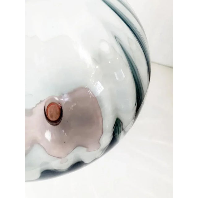 1980s Large Pink and Gray Murano Glass Vase, 1980s For Sale - Image 5 of 10