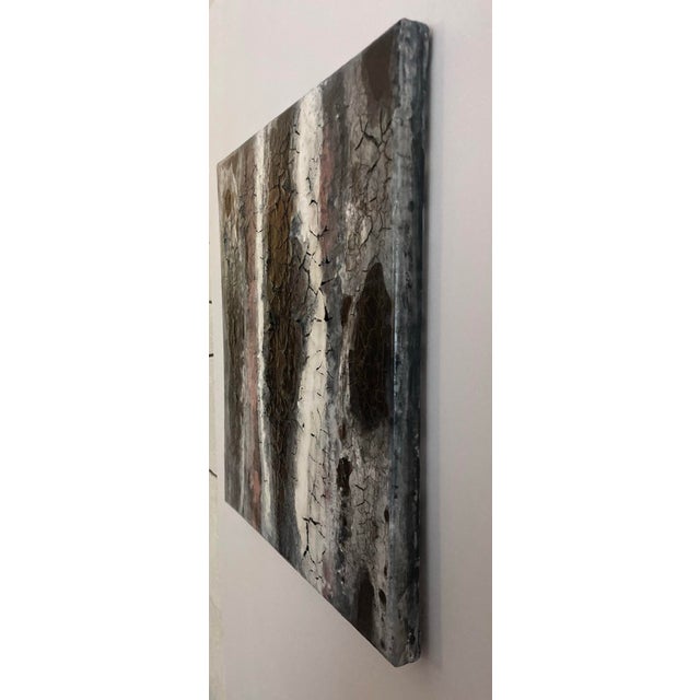 original hand-painted acrylic with crackle medium on canvas 12” x 12” x .75”