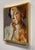 Figurative In and of a Clown World by Dana Hawk | Oil on panel Portrait of a woman with orange hair and textured skin. For Sale - Image 3 of 3
