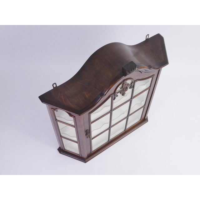 Vintage Wooden Wall Cabinet with Glass Door, 1960s For Sale - Image 3 of 9