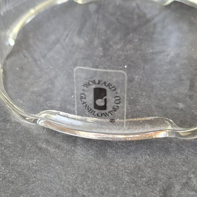 Mid-Century Modern Vintage Mid-Century Modern Handblown Clear Glass Oil Lamp Wolfard Glassblowing Co - Set of 4 For Sale - Image 3 of 9