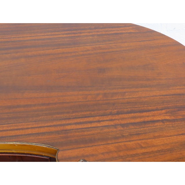 French Early 1900s Kidney Shape Carved Inlaid Writing Desk 6885 For Sale - Image 9 of 18