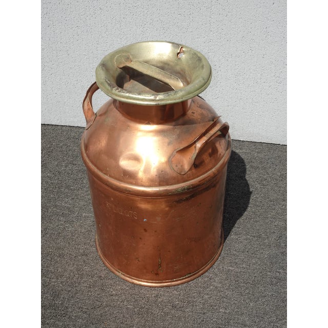 Antique Copper Milk Can by Lakeville Creamery Company 1898 for Ernest Swift Lh10 For Sale - Image 4 of 12