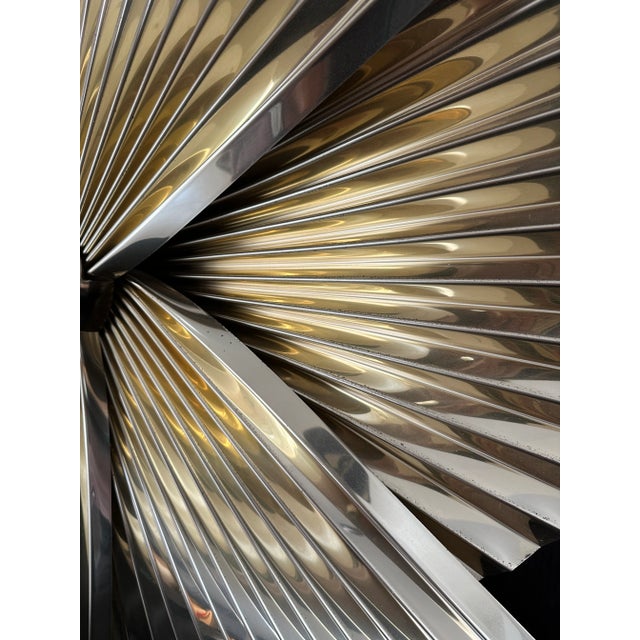 1990s 1990 Curtis Jeré Brass Pinwheel Sculpture For Sale - Image 5 of 12