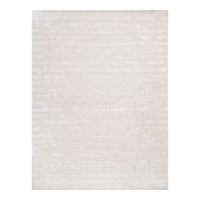 Pasargad Home Edgy Ivory Area Rug, 5' 0'' X 8' 0'' For Sale
