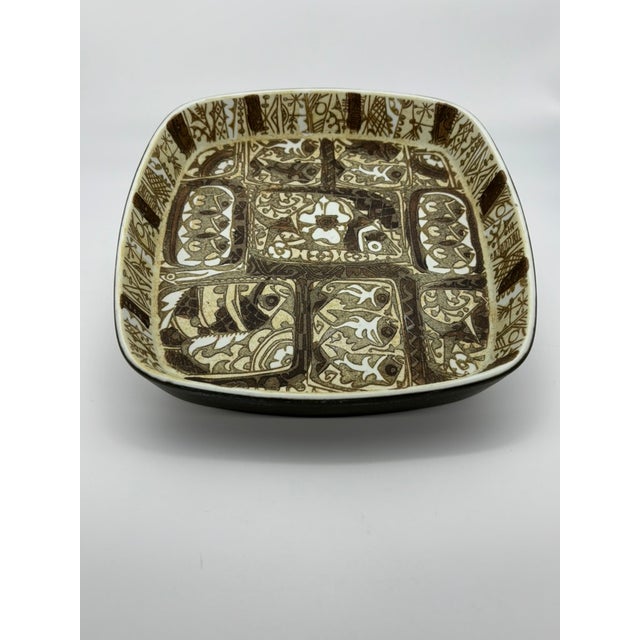 Vintage Nils Thorsson Royal Copenhagen Faience Baca Series Shallow Dish For Sale - Image 10 of 18