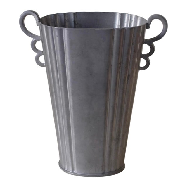 Small 1935 Pewter Vase by Sylvia Stave For Sale