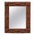 French 1900s Hand Carved Tramp Art Mirror with Raised Diamond Motifs For Sale