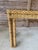Late 20th Century Vintage Handwoven Braided Rattan Console Table Glass Insert For Sale - Image 5 of 12