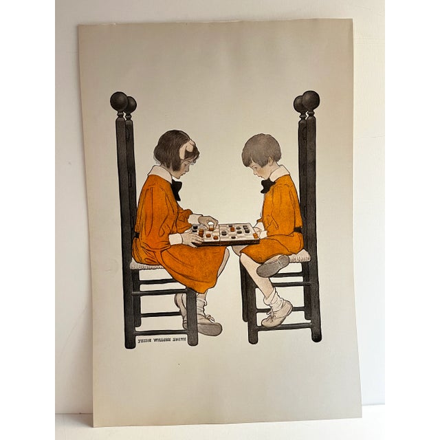1900 - 1909 1908 Jessie Willcox Smith "A Friendly Game" Figurative Print For Sale - Image 5 of 5