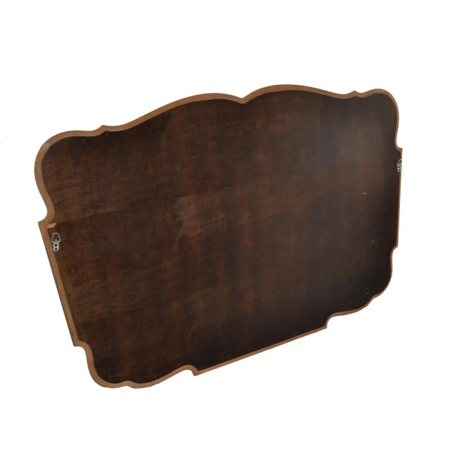 Karges Furniture Vintage Curved French Provincial Platinum Silver Finish Wall Mantle Mirror For Sale - Image 10 of 12