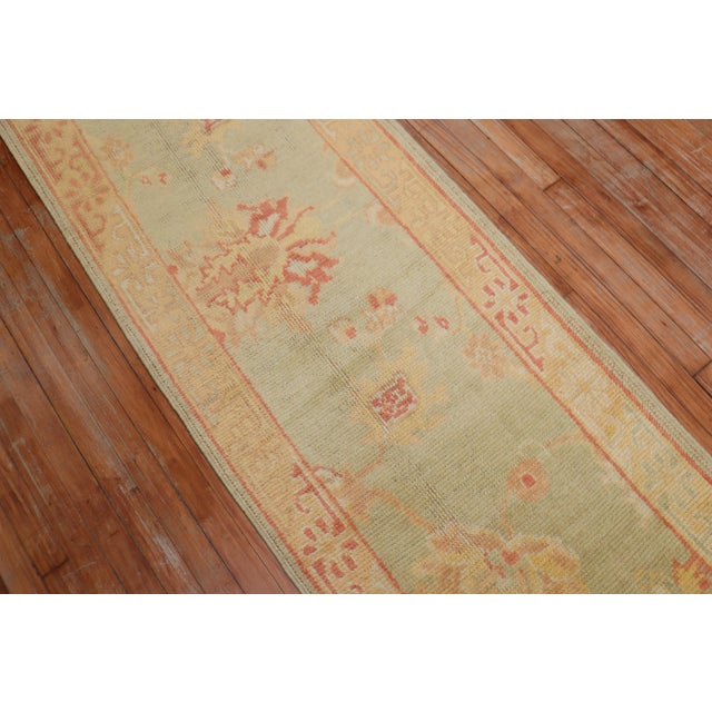 Early 21st Century Turkish Oushak Runner - 2'6" x 21' For Sale In New York - Image 6 of 18