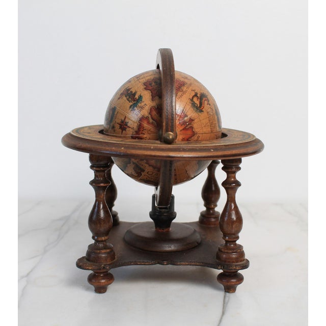 Vintage Italian World Desk Globe For Sale - Image 4 of 15