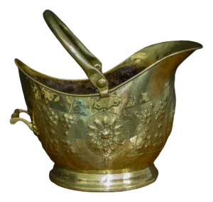 Victorian Brass Coal Helmet