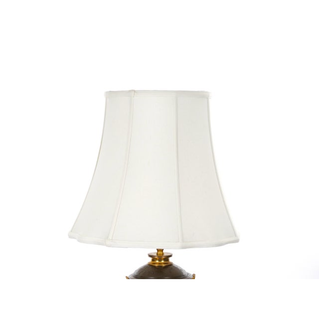 19th Century French Patinated and Gilt Bronze Urn Shape Table Lamps, Circa 1855 For Sale - Image 4 of 14