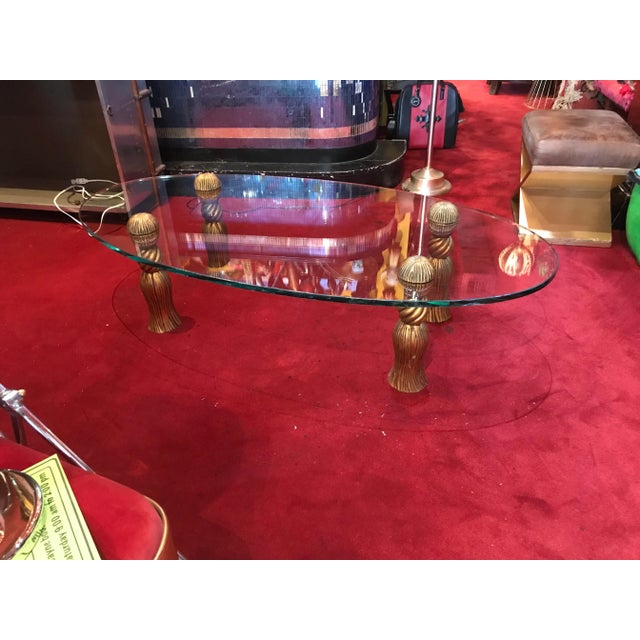 Brass Regency Style Phyllis Morris Tassel Coffee Table For Sale - Image 8 of 8