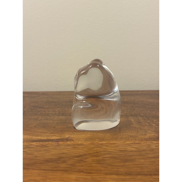 Vintage Mid-Century Modern Swedish Art Glass Owl Sculpture, Signed For Sale In Miami - Image 6 of 7