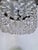 1950s Vintage Hollywood Regency Textured Florentine Brass Tiered Crystal Basket Chandelier For Sale - Image 5 of 9