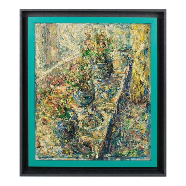 Brutalist Still Life in the Summer, Oil on Canvas Painting by e.j.e. Dulfer For Sale